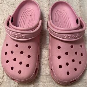 Pink crocs